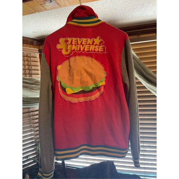 Cartoon Network Steven Universe Chesseburger Hoodie Varsity Jacket/ Sweatshirt S - Picture 9 of 12
